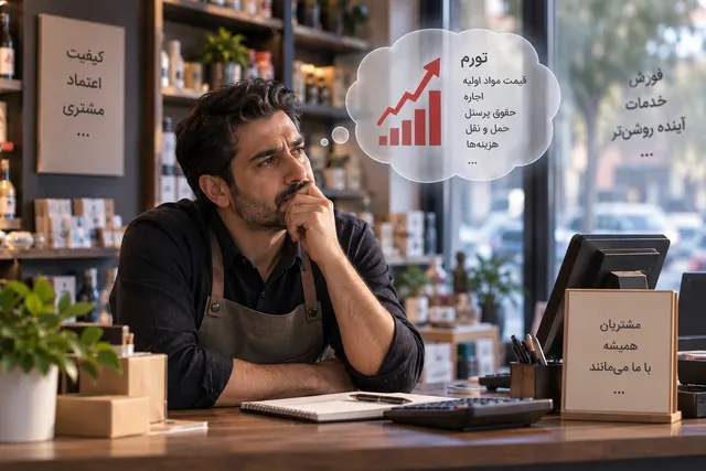 فروش در دوران تورم؛ راهکارهای حفظ مشتری و حاشیه سود صاحب کسبوکار در حال بررسی راهکارهای حفظ فروش و مشتری در شرایط تورمی