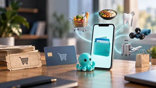 مفهوم کیف پول رفاهی دیجیتال و اعتبار خرید کارکنان برای استفاده از خدمات مختلف