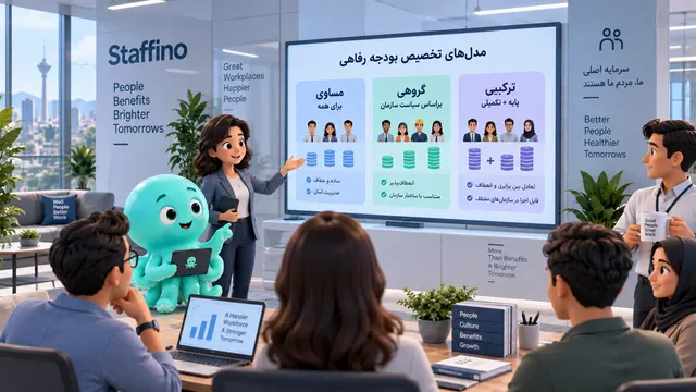 مدیر منابع انسانی در حال تقسیم بودجه و اعتبار رفاهی کارکنان با سه مدل مساوی، گروهی و ترکیبی